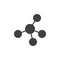 Tetrahedral molecular geometry vector icon