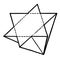 Tetrahedrite Penetration Twin, vintage illustration