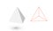 Tetrahedron is a geometric figure. Hipster Fashion minimalist design.Platonic solids. Tetrahedron flat design vector