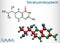 Tetrahydrobiopterin, BH4, THB, sapropterin molecule. It has role as coenzyme, diagnostic agent, human metabolite, cofactor.