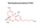 Tetrahydrocannabinol structural formula of molecular structure