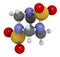 Tetramethylenedisulfotetramine TETS rodenticide molecule. 3D rendering. Atoms are represented as spheres with conventional color