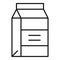 Tetrapack milk icon, outline style