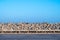 Tetrapods breakwater, a structure in coastal engineering used to prevent erosion caused by sea wave and strong wind and protect