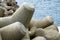Tetrapods breakwater, a type of structure in coastal engineering used to prevent erosion caused by sea wave and strong wind and