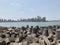 Tetrapods, coastal erosion prevention, Colaba Mumbai