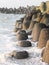 Tetrapods made of concrete protect the coast of Sylt