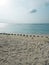 Tetrapods submerged in the beach sand due sand washed to shore at agatti Island lakshadweep