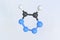 Tetrazine molecule, isolated molecular model. 3D rendering