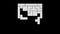 Tetris animation on black background. Design. Abstract monochrome retro construction game.