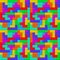 Tetris game. Brick pieces. Seamless pattern.