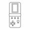 Tetris portable game icon, outline style