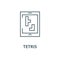 Tetris vector line icon, linear concept, outline sign, symbol