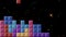 Tetris Video Game On Space Background 8 Bit Style