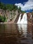 Tettegouche waterfall with water