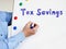 Tex Savings phrase on the page