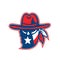 Texan Outlaw Texas Flag Mascot