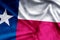Texas colorful waving and closeup flag illustration