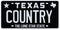 Texas Country Music License Plate