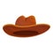 Texas cowboy hat icon, cartoon style