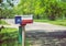 Texas flag painted on the mailbox
