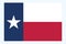 Texas flag vector. Flag of Texas is the second largest state of United States vector eps10.