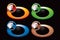 Texas hold em on multicolored rings