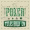 Texas holdem poker retro background for vintage design