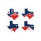 Texas home logo, house and roof icon texas