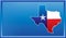 Texas icon on blue banner