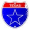 Texas Lone Star Interstate Sign