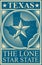Texas the Lone Star State vintage design vector illustration