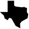 Texas map icon on white background. texas state sign. map of the U.S. state of texas
