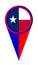 Texas Map Pointer Location Flag