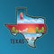 texas map. Vector illustration decorative design