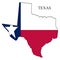 Texas map vector illustration. Global economy. State in America. North America. United States. America.