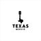 Texas music vector logo design abstract