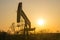 Texas Oil Well Against Setting Sun II