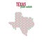 Texas real estate properties map. Text design. Texas US state realty concept. Vector illustration