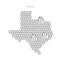 Texas real estate property map. Icons of houses in the shape of a map of Texas. Vector illustration