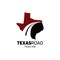 Texas road logo design illustration