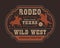 Texas rodeo colorful vintage sticker