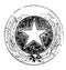 Texas seal vintage illustration