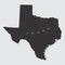 Texas silhouette map