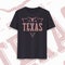 Texas state graphic t-shirt design, typography, print. Vector illustration.