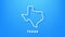 Texas state map outline animation. Motion graphics.