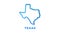 Texas state map outline animation. Motion graphics.