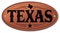 Texas State Map Star Leather