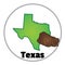 Texas state map. Vector illustration decorative design
