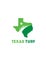 Texas Turf. Lawn And Garden Care Company Creative Design Element. Vector Grass And Tree Icon Set For Landscaping Company